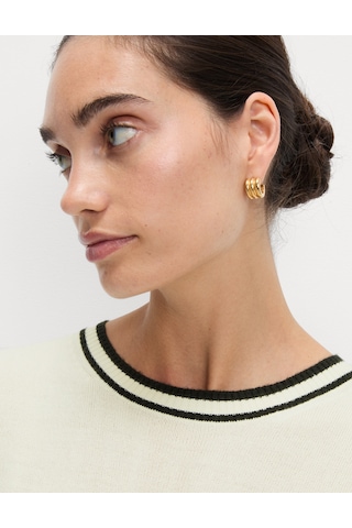 Marks & Spencer Supersoft Tipped Bisiklet Yaka Triko Kazak Krem