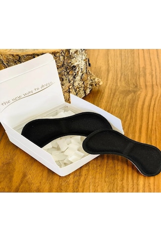 Ozclife Siyah Oval Ayakkabı Vurma Önleyici Yapışkan Topuk Süngeri