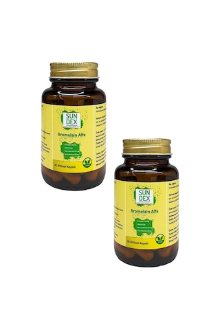 Sundex Bromelain Alfa 2 x 30 Bitkisel Kapsül