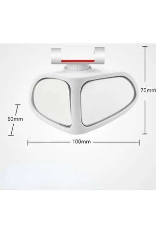 Createtech Yuvarlak Yönlü Yardımcı Vites Siyah Nokta Küçük Kör Görüşlü Geri Dikiz Çift Aynası Ayna Arka Araba Adet-ön 360 2 1 Kh