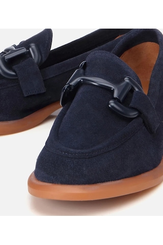 Hotiç Kadın Süet Deri Lacivert Esnek Tabanlı Günlük Loafer 01ayh306180a680 Lacivert