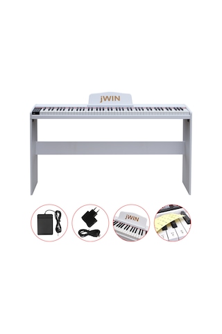 Jwin SDP-88 Tuş Hassasiyetli 88 Tuşlu Piyano (Beyaz)