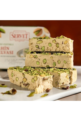 Servet Rafine Şeker İlavesiz - Antep Fıstıklı Taze Tahin Helvası 200g