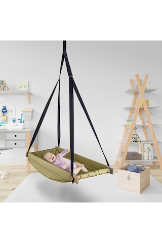 Bundera Flow Kahverengi Ahşap Yaylı Zıpzıp Hamak Beşik Hoppala