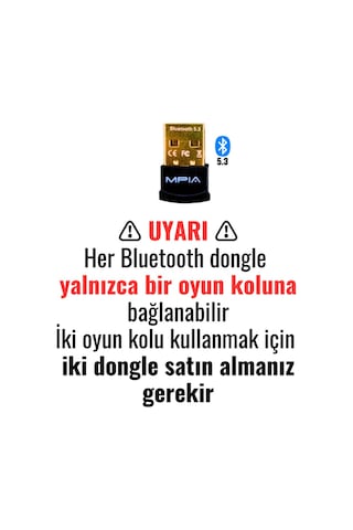 Bluetooth 5.3 Usb Dongle - Kablosuz Adaptör, Pc & Laptop Için Bluetooth Alıcı