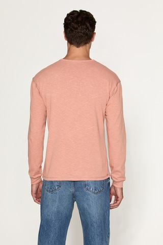 Grimelange Tachan Erkek Patlı Uzun Kollu Pembe T-shirt