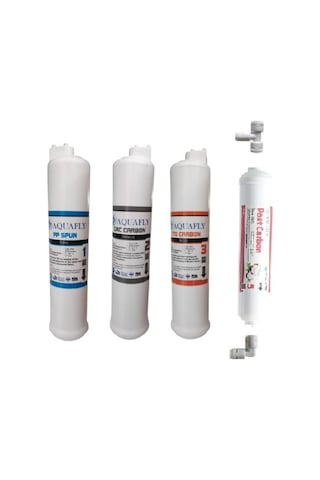 AQUA FLY MEMBRANSIZ Üstten Giriş Çıkışlı 4Lü Su Arıtma Cihazı Filtresi Hf, Hsf Çubuk Filtre