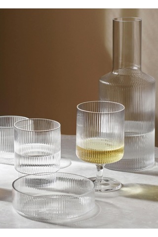 The Mia Çizgili Cam Kadeh 250 Ml