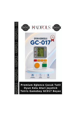 Premium Eğlence Çocuk Tatil Oyun Kolu Atari Joystick Tetris Gameboy Gc017 Beyaz
