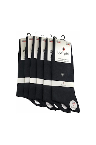 6'lı Yazlık Dikişsiz Pamuklu Erkek Çorabı-Füme