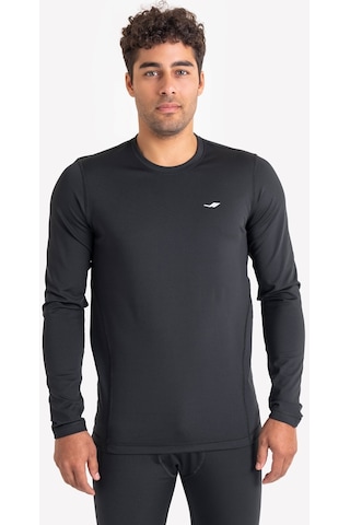 Lescon Siyah Erkek İçlik Uzun Kol Üst 23k-1038