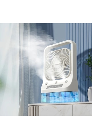 Motion003 Taşınabilir Usb Fanı Mini Soğutma Fanı Gece Lambalı Çoklu Hız Ayarlı Masaüstü Fan İç Dış Mekan Ofis Yurtlar İçin