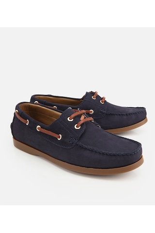 Hotiç Erkek Nubuk Deri Lacivert Bağcık Detaylı Günlük Loafer 02ayh319740a680 02ayh319740a680