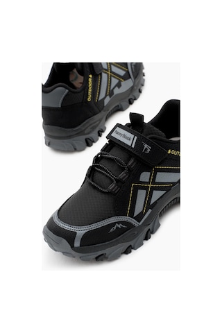 Tonny Black Termo Taban Su İtici Kumaş Cırtlı Çocuk Unisex Siyah Füme Trekking Ayakkabı Tbtmkd025 Siyah Füme