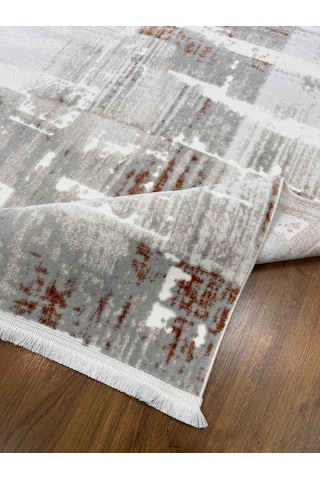 Polyester Makina Halısı 01a Cream Terra Krem Turuncu