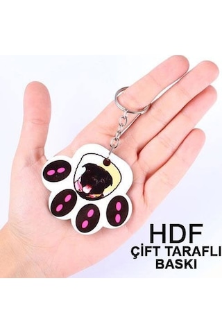 Hdf Çift Taraflı Anahtarlık - Pati