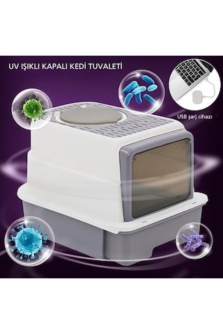 Monozone Büyük Boy Kedi Tuvaleti Çekmeceli Sterilizasyon