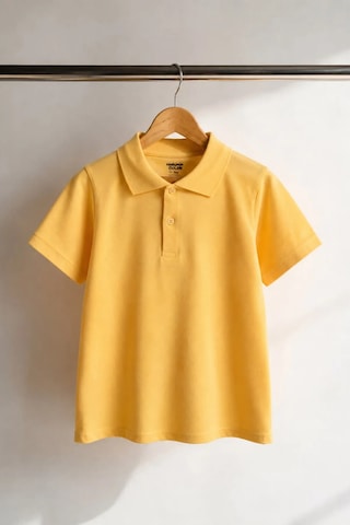 Minigimin Cicileri Polo Yaka Kısa Kol Unisex Çocuk Okul Tşörtü - Sarı