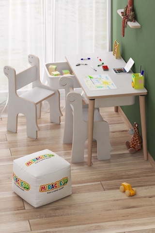 Miracle 3d Çocuk Çalışma Masası - Aktivite Masası Beyaz