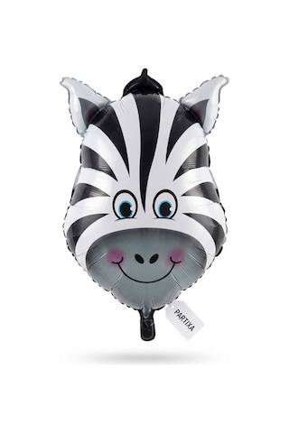 Safari Zebra Kafa Folyo Balon 28x46 Cm Safari Temalı Çocuk Doğum Günü Parti Süsü Çok Renkli