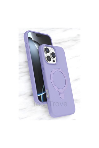 Apple Uyumlu iPhone 16 Pro Max Kılıf Soft Tasarım Magsafe Halka Stand İçi Kadife Kapak