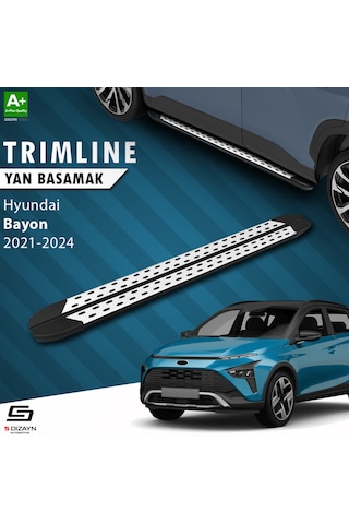 S-dizayn Hyundai Bayon Trimline Gri Yan Basamak 182 Cm 2021 Üzeri