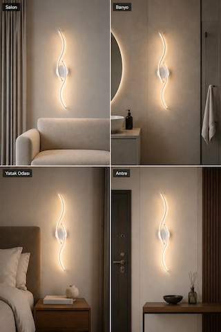 AvizeGO Pera Modern Led Duvar Apliği Günışığı Beyaz