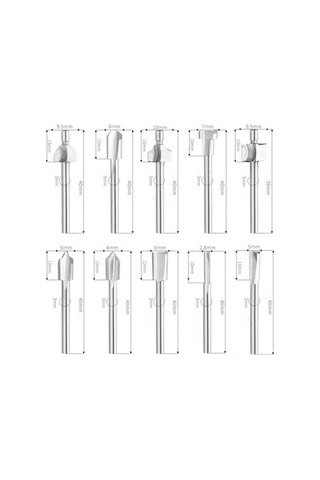 Ebitda 10 Adet Hss+titanyum Freze Ucu Seti: Altın/gümüş Renk, Günlük Ahşap İşler İçin Mükemmel Yardımcı