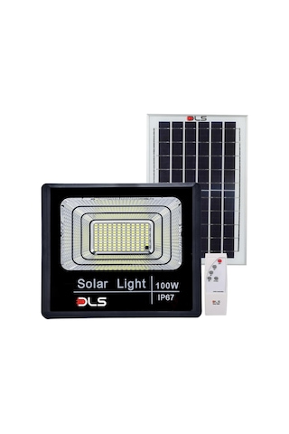 100 Güneş Enerjili Projektör Bahçe Aydınlatma Solar Led Dls