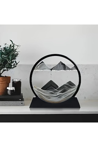 Willowhaven Mor Kum Saati, Ofis Dekoru İçin Pil Gerektirmeyen Cam Hediyelik Ürün