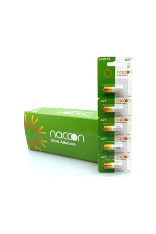 Naccon Ultra Alkalin A27 27a 12v Kepenk Kapı Kumanda Pili