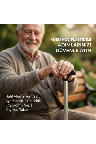Cateksss Yükseklik Ayarlı Alüminyum Gövdeli Baston 100 Cm - Yürüme Aparatı & Bastonlar - 46 Lı Paket