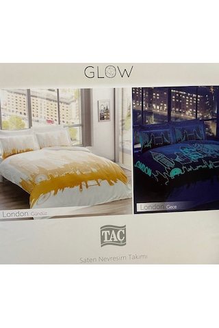 Taç Glow Nevresim Takımı Pamuk Saten Krem