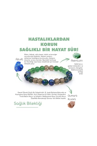 Mystic Energy Doğal Taş Sağlik -  Tılsım Bilekliği Çok Renkli