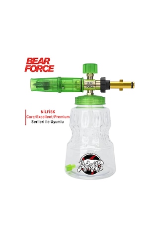 Robeve Bear Force Foam Lance Köpük Yapıcı Aparat 1l Köpük Aparatı Basınçlı Yıkama Makineleri Için Köpük Aparatı Çift Nozzle İle Birlikte Foam Canon Nilfisk Uyumlu