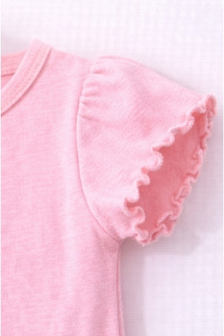 For My Baby Fitilli Kumaş 2 Li Kız Bebek Takım Şortlu Yazlık Pembe4