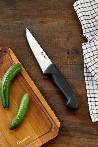 Cooker 27 Cm Paslanmaz Çelik Kasap Bıçağı Siyah Ckr4597