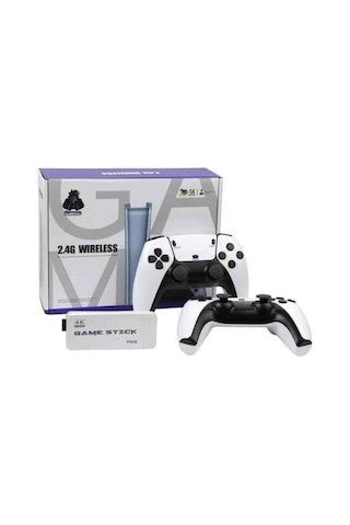 Çift Taraflı Bant 4k Hd Görüntü Kaliteli Retro Game Stick 20000 Oyunlu Çift Kollu Beyaz Game Stick
