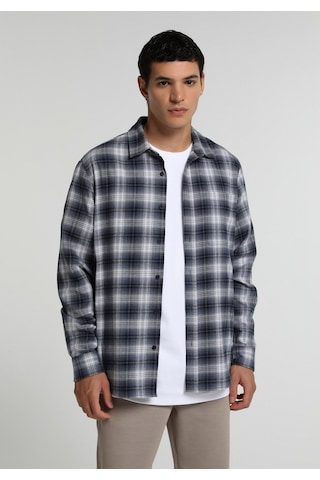 Colin's Colins Regular Fit Shirt Neck Ekoseli Erkek Lacivert Uzun Kol Gömlek Cl1082130 Q1.v1 Nav