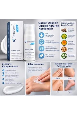 Restoderm Clinic Barrier Balm 50 Ml Yoğun Nemlendirici Ve Cilt Bariyeri Destekleyici Bakım Kremi