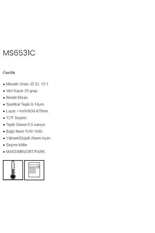 Mastech Ms6531c Infrared Termometre