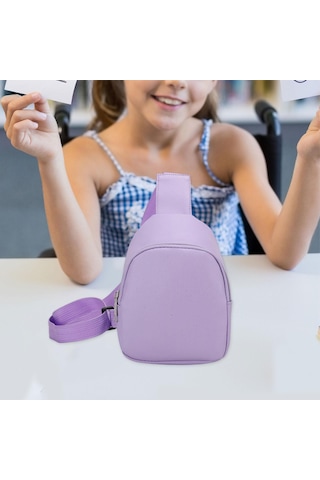 Suntek Çocuklar Için Çapraz Askılı Çanta Sevimli Hediye Mor