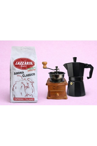 Çekirdek Kahve , Mokapot Ev Tipi Ve Kamp , Kahve Değirmeni Retro Turuncu