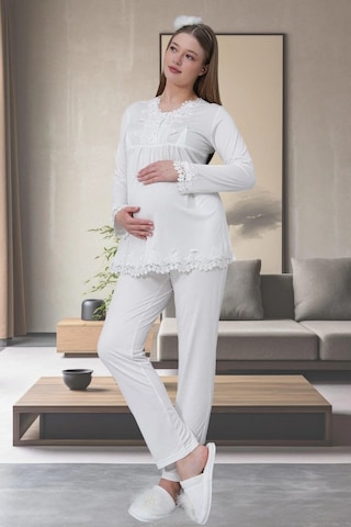 Mecit Ekru 1501 Hamile Lohusa Pijama Takımı