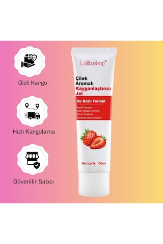 Lolitashop Çilekli Su Bazlı Kayganlaştırıcı Jel 100 ML