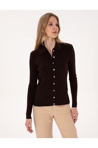 Pierre Cardin Kadın Kahverengi Hırka Triko 50316338-vr029 Kahverengi