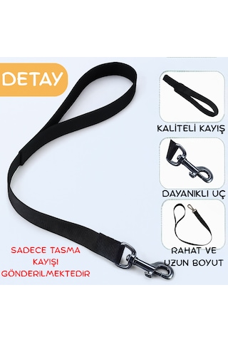 Beylini Dayanıklı Köpek Gezdirme Kayışı Metal Tokalı Siyah 150cm