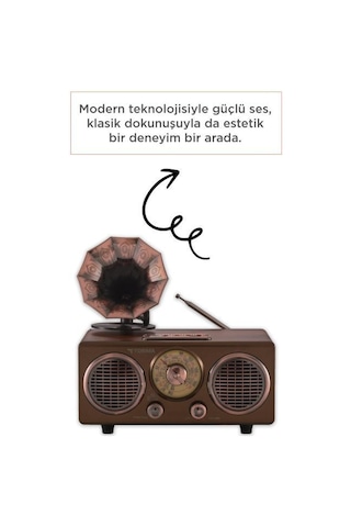 Troima D89 Nostaljik Bluetooth Hoparlör