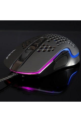 Rush Trepan RM404 12.800 DPI RGB Oyuncu Gaming Mouse