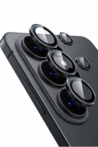 Samsung Galaxy S26 Ultra Uyumlu Kamera Lens Koruyucu Siyah